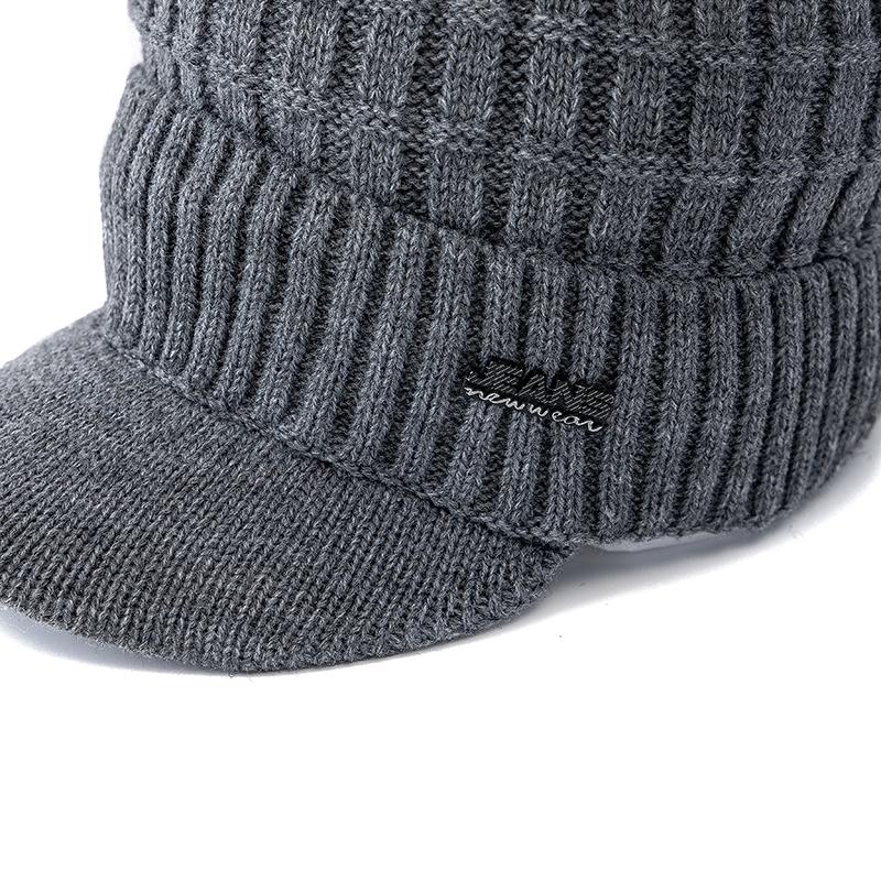 New Style Unisex Winter Hat Plush Fleece Lined Warm Winter Cap Stylish Soft Beanie Hat For Men Women Outdoor Knitted Hat