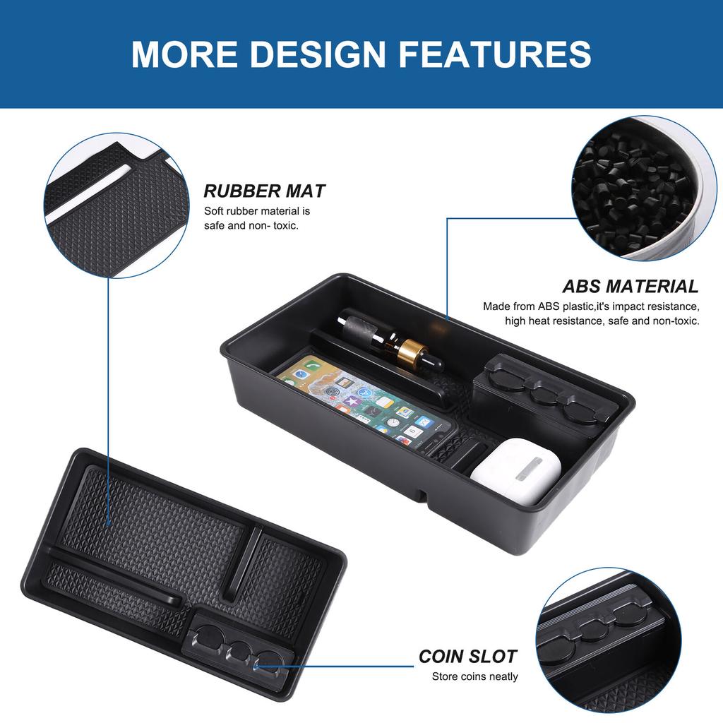 Car Center Armrest Storage Box Organizer Tray For -2024 Nissan Altima