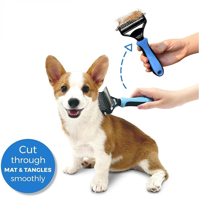 Pet Grooming Comb Cat Grooming Knot Opener Fine Toothed Hair Brush Dog Hair Removal Comb