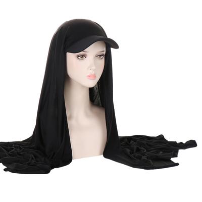 Nuova Moda Donna Sciarpa Cappellino da Baseball in Cotone Cappello Integrato Sciarpa Hijab Musulmano