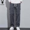 PLAYBOY Men's Trendy Straight-Leg Loose Cargo Pants