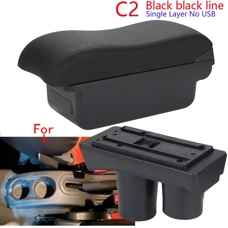 

Для Citroen C2 Armrest Box Для Citroen C3 C2 Car Armrest Storage Box Подстаканник Модификация Аксессуары