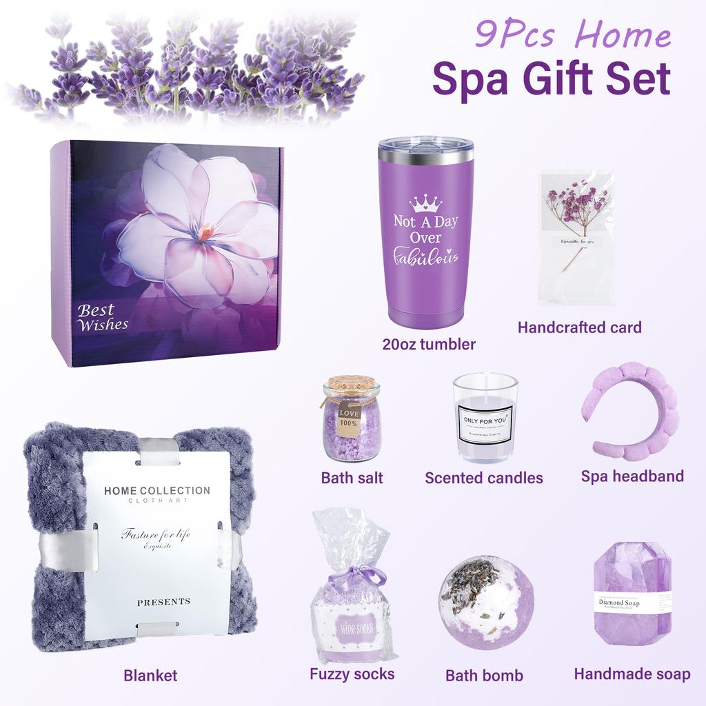 Ladies' Unique Birthday Gift Gift Set With Luxury Flannel Blanket - Valentine's Day or Mother's Day For Mom Wife Friend Sister