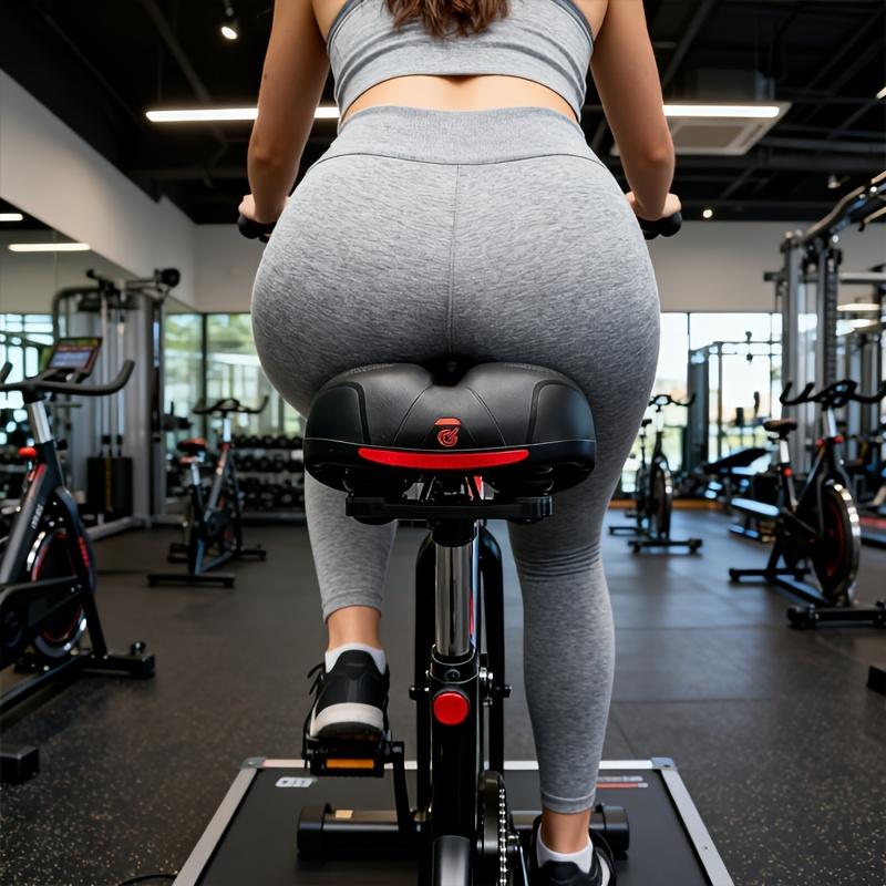 Bicycle Seat Cushion Suitable for Both Men and Women, with Dual Shock Absorption Memory Foam Padding, Waterproof Saddle f Stationary, Sports, Mountain