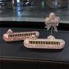 Luminescent Auto Parking Stickers Rhinestone Stop Sign Card Plate Car Temporary Parking Sign  Girl