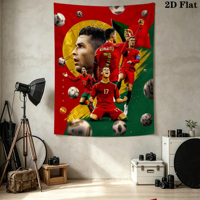 Cr7 Wall Tapestry Aesthetic Wall Hanging Printed Fabric Blanket Decorative Tapestries For Bedroom Living Room Home Decor