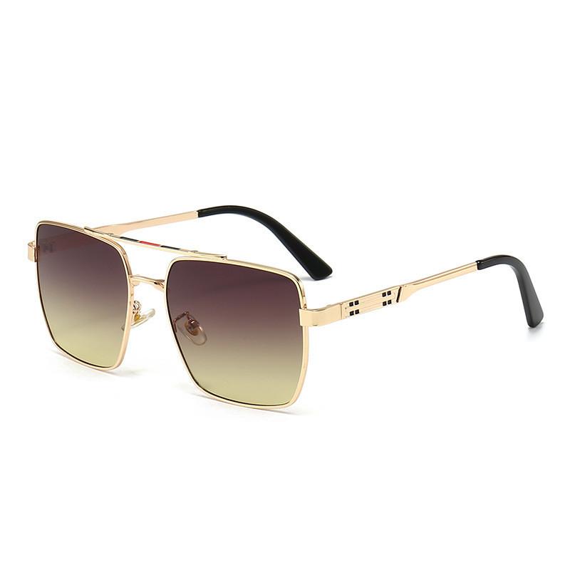 Men Stylish Metal Sunglasses Summer Sun Outdoor Uv Protection Driving Fishing