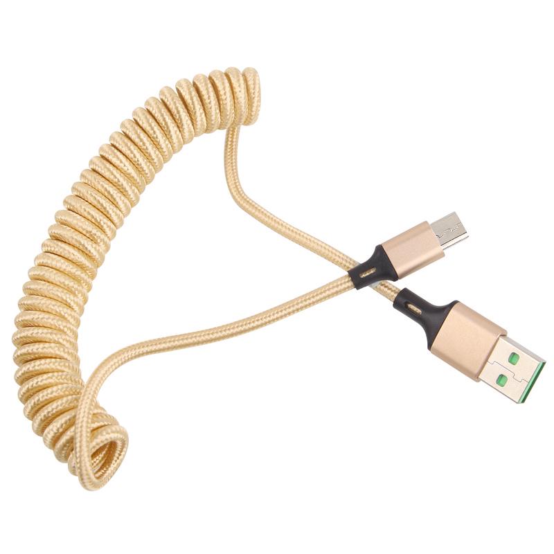 5A USB C Kablosu Hızlı Şarj Bahar Kabloları iPhone için Yıldırım Tipi C Kablo Mikro Veri Kablosu Huawei Xiaomi için 1.5 m