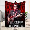 Elvis Presley Guitar Performance Blanket Ultra-Soft Perfect for Couch Bed Picnics for All Seasons Stylish Decor Gift for Travel Home Birthdays