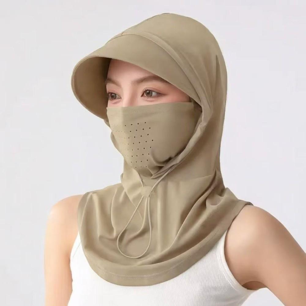 Adjustable Balaclava Hat Dual Use Elastic Cycling Sun Protection Mask Ice Silk Neck Protection Sunscreen Full Face Cover Riding