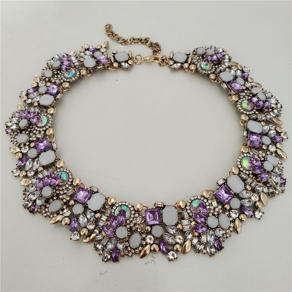 2026 New Fashion Crystal Rhinestones Large Collar Choker Necklace Earrings Women Jewelry Sets Indian Statement Wedding Necklace