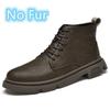 FashionAutumn Winter Real Leather Boots Men High-top Comfy Ankle Boots Casual All-match Shoes for Men New Fashion Male Motocross Shoes