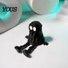 Creative Gift for Kids Adults 3D Printed Articulated Ghost Figurine, Movable Joint Toy, Funny Hooded Small Portable Figurine Ornament Halloween