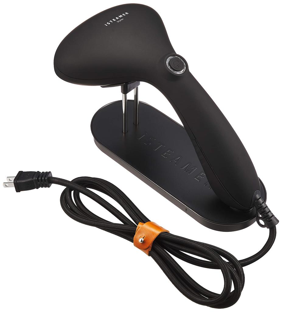 iSTEAMER Clothes Steamer Hanger Steam Iron Hay Fever Prevention 25 Second Time Saving Steam 580g Ultra Light Disinfecting, Deodorizing, IST-BK (Black)