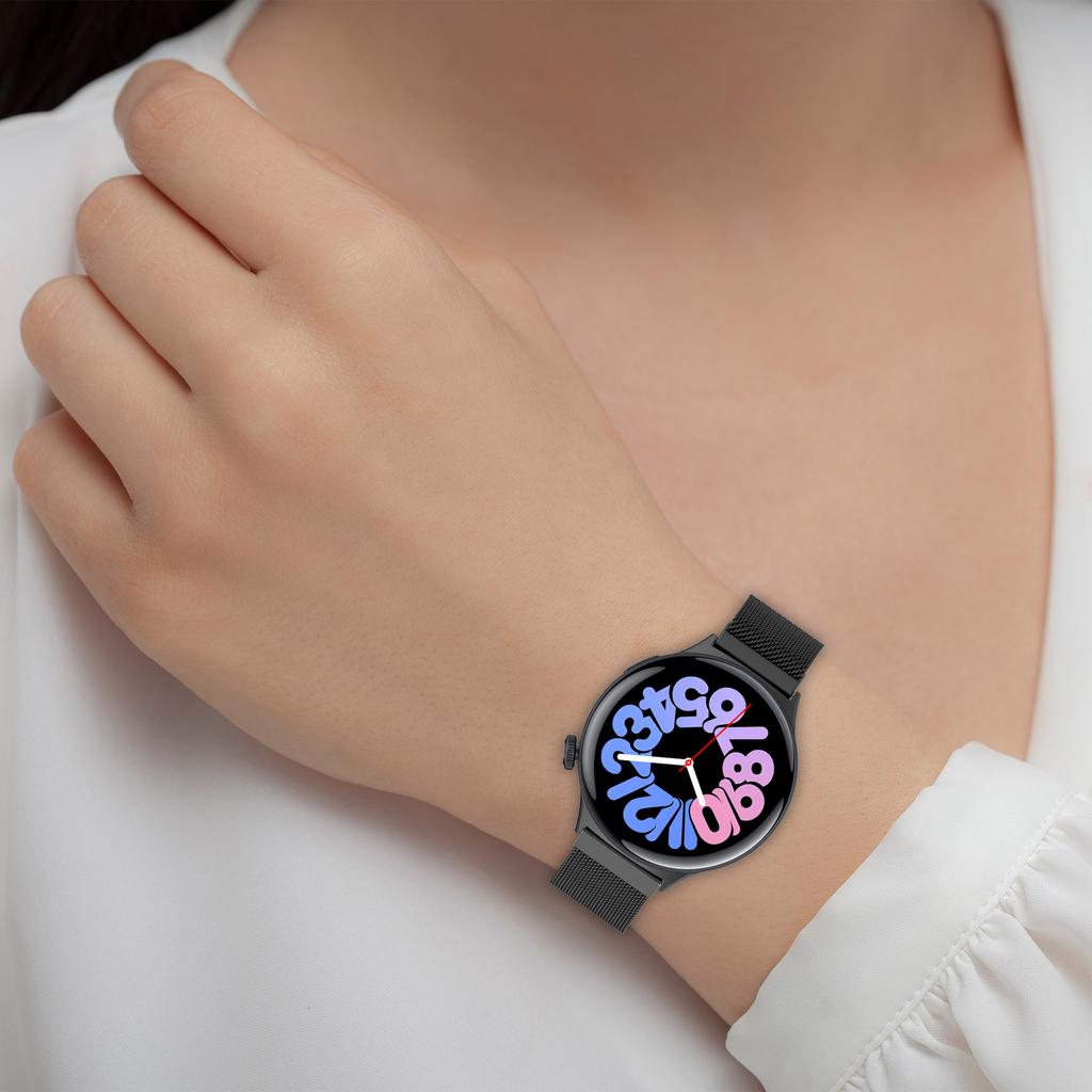 Für vivo Watch 3 Ersatzarmband Magnetisches Edelstahl Mailänder Uhrenarmband