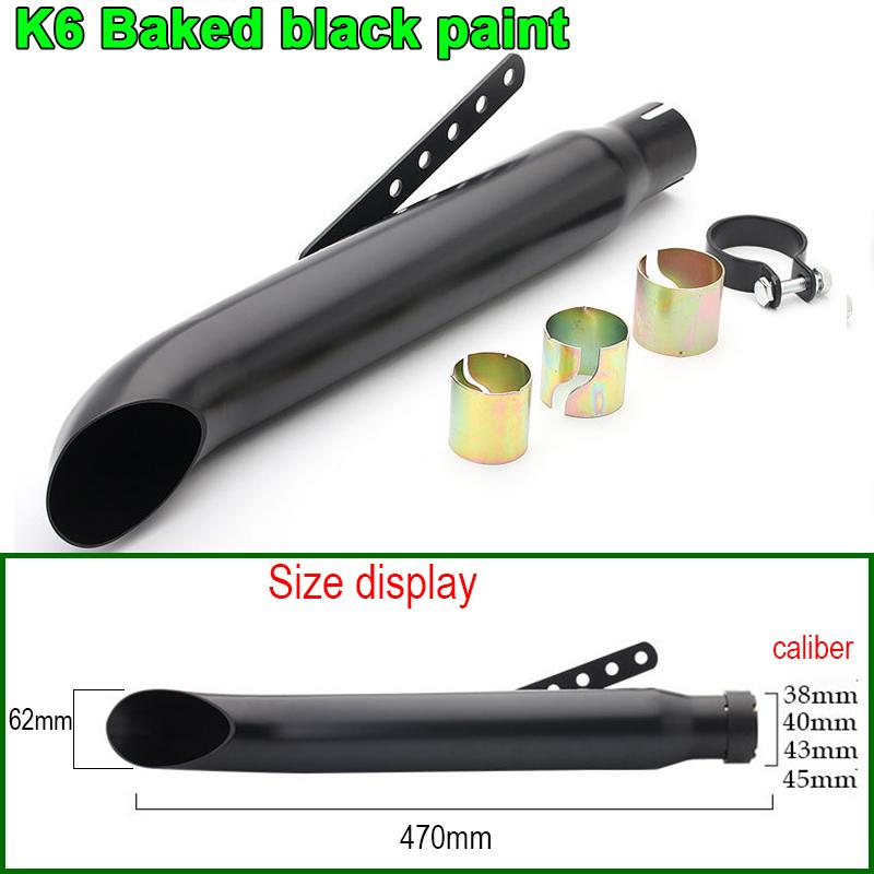 Universal Motorbike Exhaust Pipe Vintage Classic Electroplating 38-45mm Motorcycle Modified Accessories Exhaust Tail Section