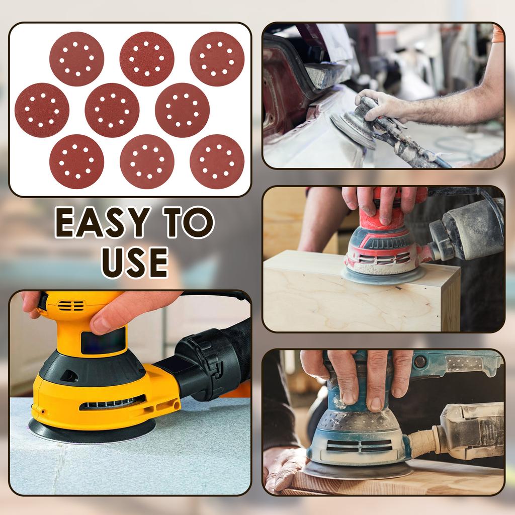 160pcs 5Inch Sanding Discs Pads Set with M14 Electric Pallet 40-600 Grit Abrasive Polishing Pad Kit Car Polish Sandpaper Sheet