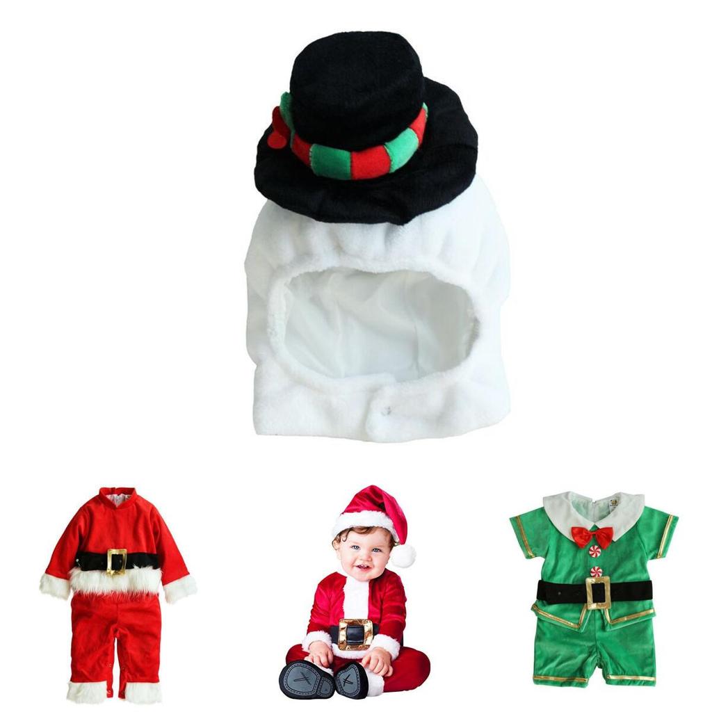 Christmas Kids Snowman Velvet Cosplay Costume Soft Comfortable Gift Idea