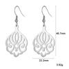 Filigree Dangle Drop Earrings Bohemian Stainless Steel Black Gold Hollow Vintage Pendant Earrings for Woman Gifts
