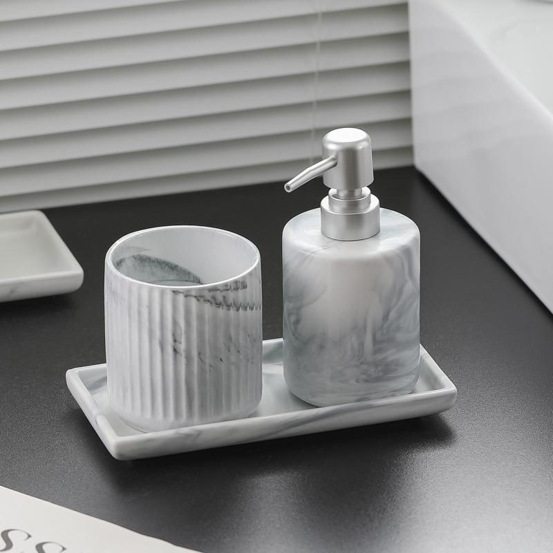 Hotel Bathroom Hand Lotion Press Shower Gel Shampoo Lotion Bottle Mouthwash Cup Separate Bottle Bathroom Accessories Dispenser