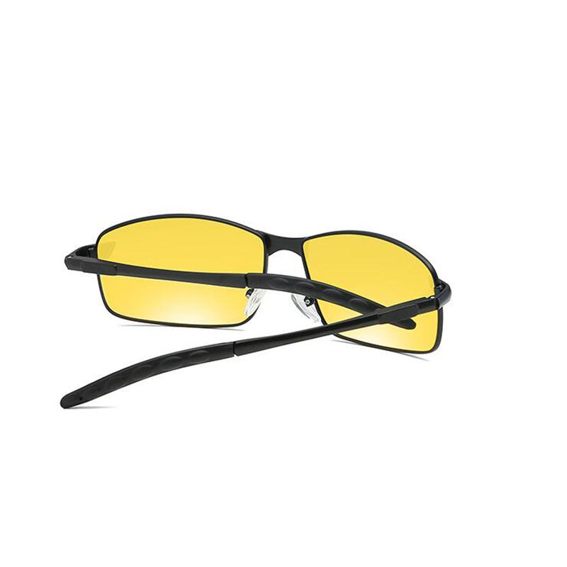 Aluminum Magnesium Night Vision Myopia Sunglasses Men Polarized Square Driving Prescription Spectacles 0 -0.5 -0.75 To -6.0