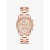 Bryant Pavé Textured Rose Gold-Tone Watch MK6598
