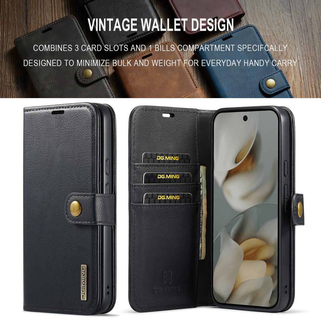 DG.MING for Google Pixel 10 Pro XL Case Detachable Split Leather Phone Cover