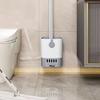 Toilet Brush And Holder Set Wall Mounted No Drill Quick Dry Dirt Resistant Deep Clean Bristles For Bathroom Toilet Bowl Cleaning