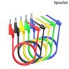 5Pcs 4Mm Banana To Hook Test Leads Stackable Banana Plug To Test Hook Clips Flexible Testing Cable Wires Voltage Regulator Wire