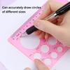 4 Pcs Circle Template for Drawing Circle Stencils Drafting Tools Set Stencil Maker Rulers,Digital Measuring Templates Rulers for Office,