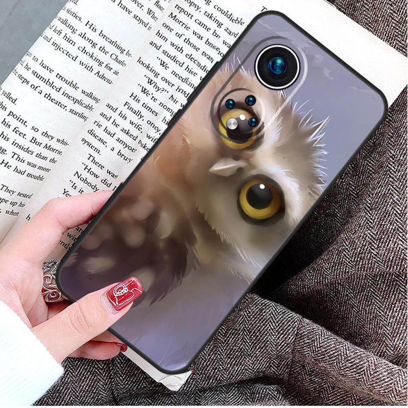 Owl Watercolor Animal Case For Honor Magic 8 5 6 7 Lite Honor 200 400 Pro 50 70 90 X9d X9b X9c X9a X8c X8b Win RT