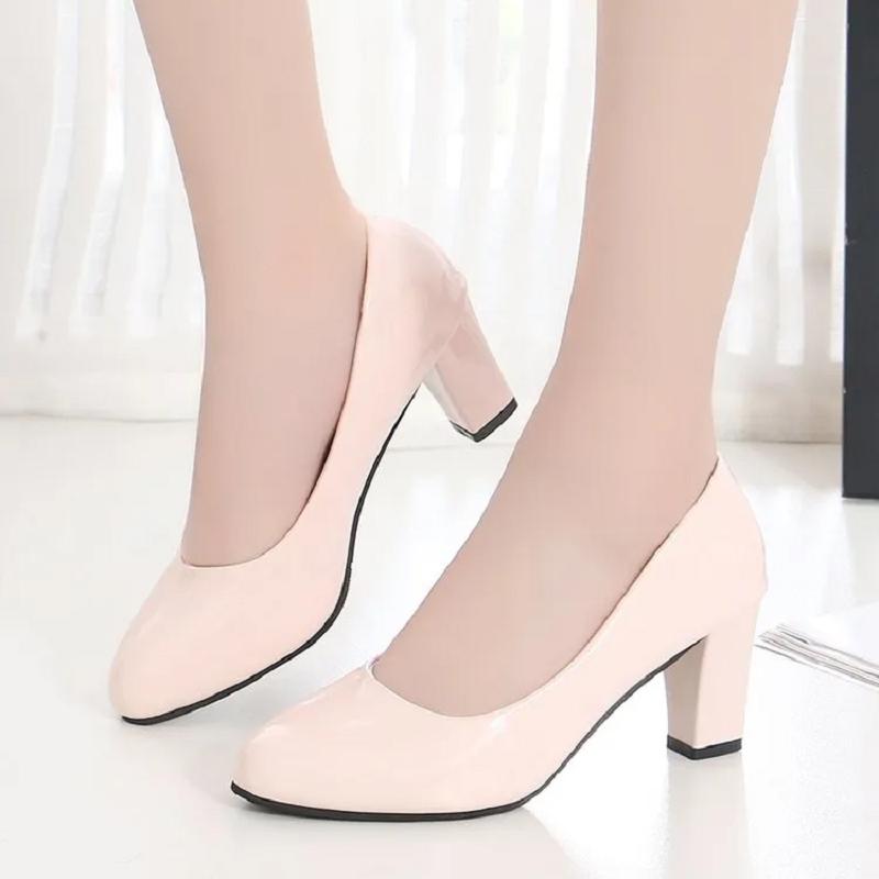 Buty damskie moda damska eleganckie europejskie stylowe buty na wysokim obcasie pani klasyczne biurowe kwadratowe obcasy ab573