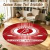 Round Rug Custom NameBristol City Pattern Non Slip Carpet Home Floor Decor