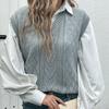 Autumn Women's V-neck Solid Color Sweater Vest