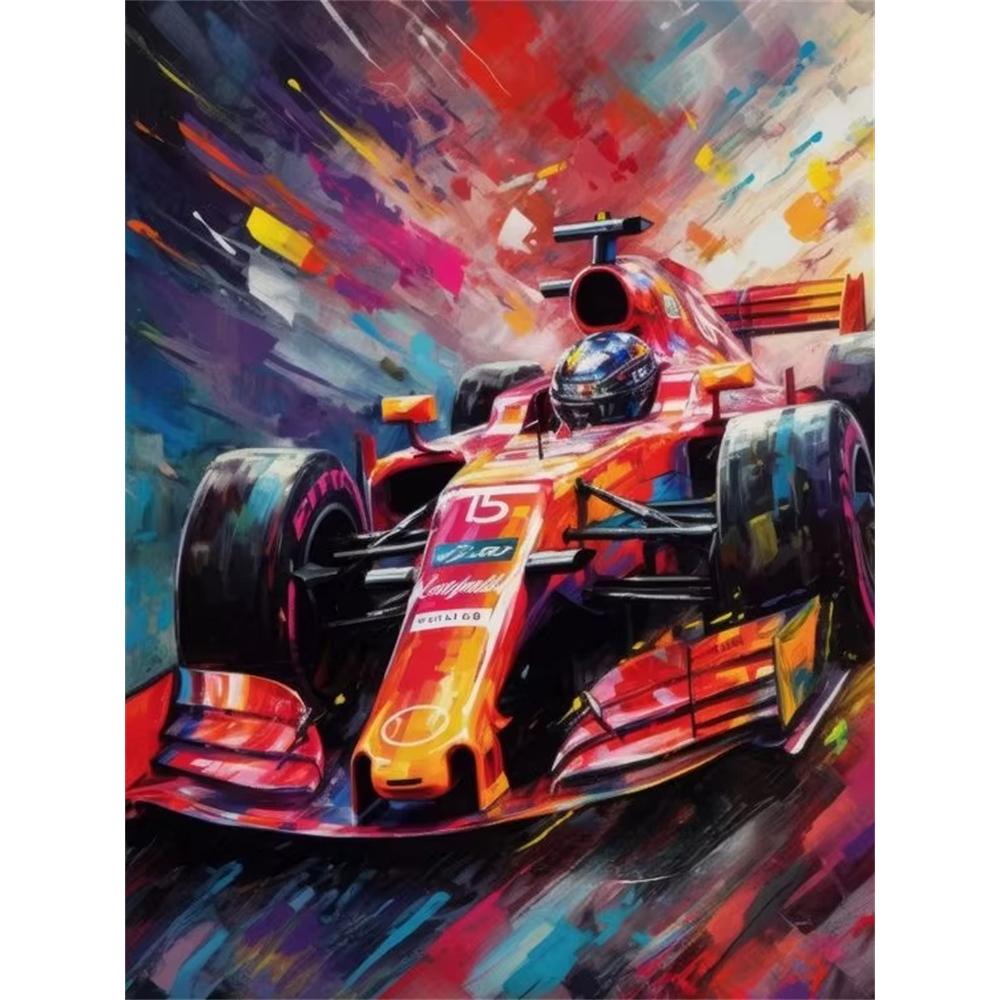 F1 Racing 5D Diamond Painting Kit DIY Handcraft Art Full Round_Square Drill Rome Decor Gift for Friends