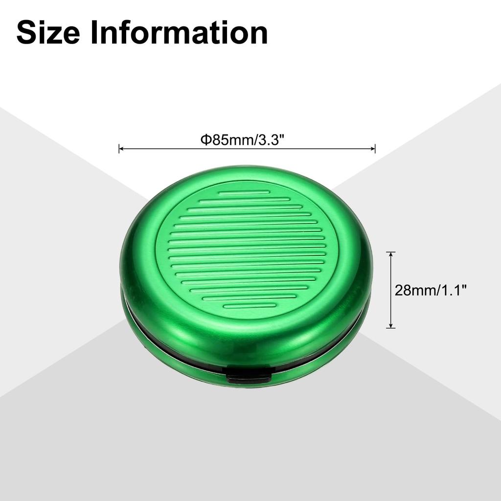 PATIKIL Coin Dispenser Portable Coin Organizer Compact Aluminum Pocket Coin Case Car Wallet Pocket Quarter Dime Nickel Storage Green