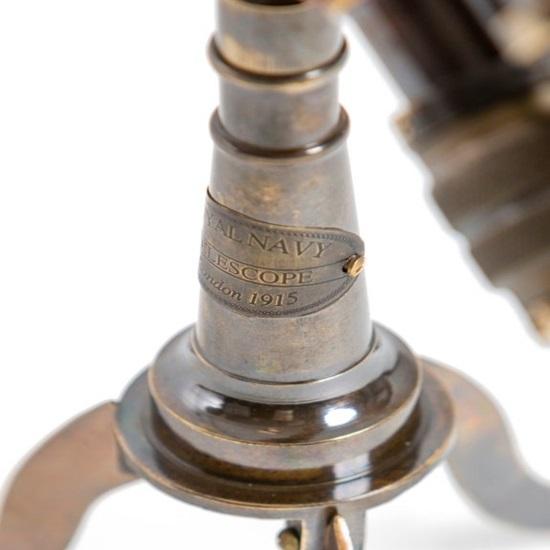 Ornamental Telescope On Metal Stand 27.94 Cm