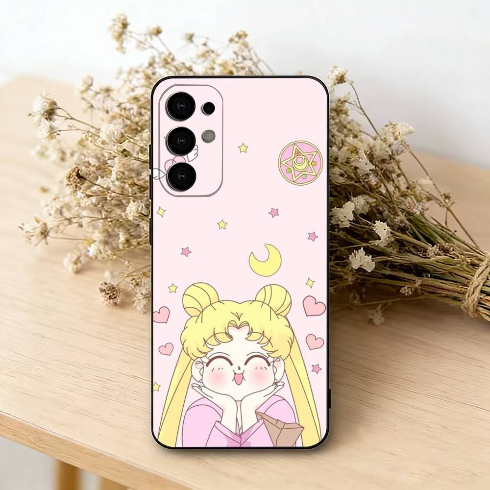 

C-Cute M-Moon Star Heart Phone Case For Samsung S25,S24,S21,S22,S23,S30,Ultra,S20,Plus,Fe,Soft Silicone Black Cover Samsung S22ULTRA5G