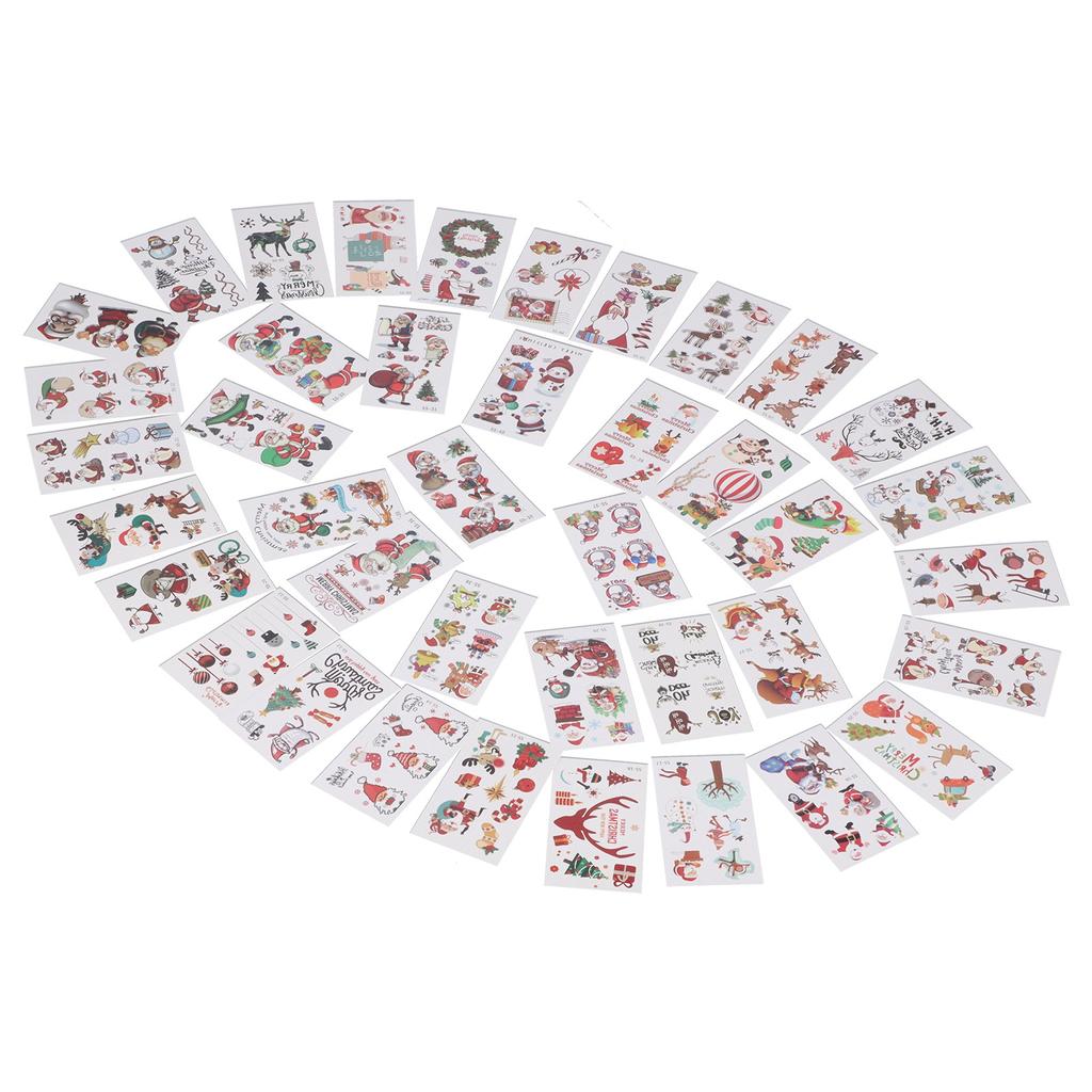 40 Blatt Weihnachten Temporäre Tattoo Aufkleber Wasserdicht Kinder Cartoon Tattoo Aufkleber Set