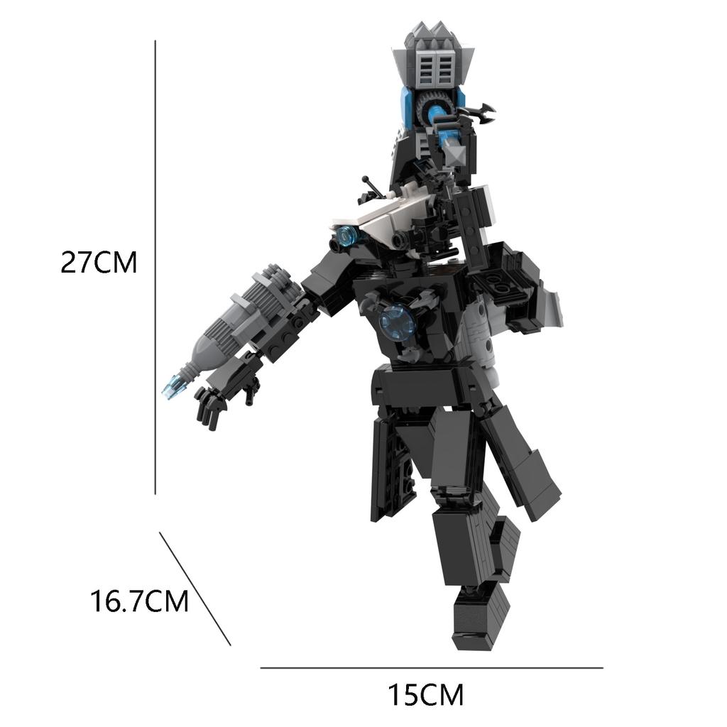 Hot New A Series of Skibidi Toilet Man Drill Male Titan Man Female TV Personality Building Blocks Set Toy for Kids New Year Gift