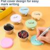 6pc Salad Dressing Container With 1.35oz Reusable Stainless Steel Cup And Leakproof Silicone Lids For Lunch Box And Picnic