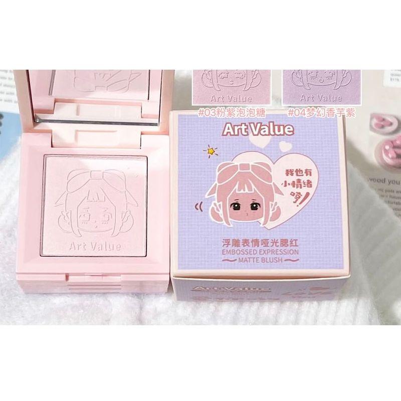 Art Value - 4 Colours Cartoon Embossed Matte Blush Palette