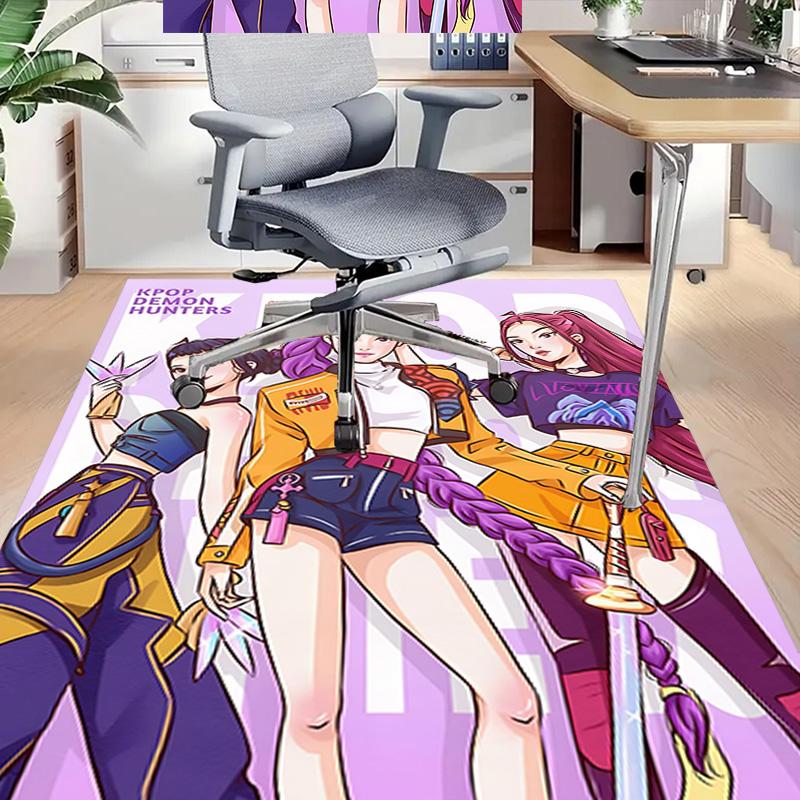 Kpop Demon Hunters Carpet For Playroom Bedroom Living Room Sofa Home Decorkids Game Area Rug Nonslip Floor Mat