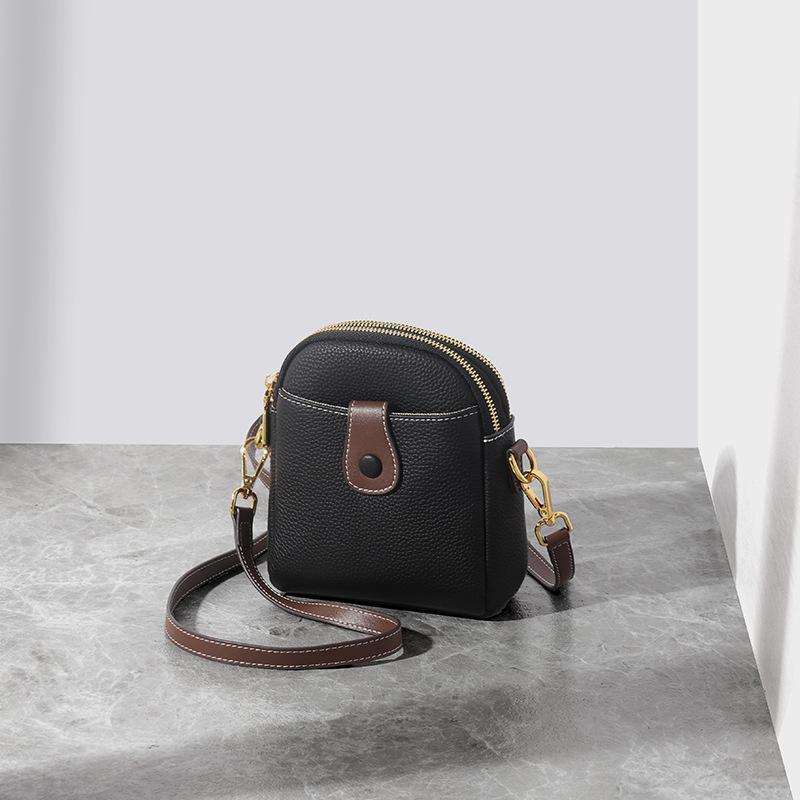 

Genuine Leather Mother Bag, Mobile Phone Bag, Mini Crossbody Bag, Women s Single Shoulder Bag, Large Capacity New Model, Portable чёрный