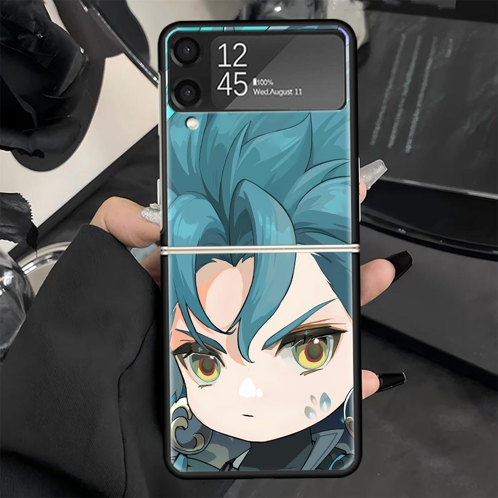 

Чехол для телефона Ji Yan Wuthering Waves Yangyang для Samsung Galaxy Z Flip 7 6 5 4 3 5G Черная крышка ZFlip7 ZFlip6 ZFlip5 ZFlip4 ZFlip3 Samsung Z Flip 5