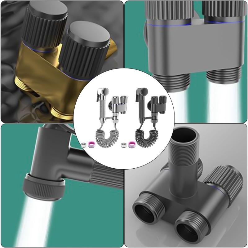 Multifunctional Toilet Bidet Sprayer with Adjustable Water Flows Hand Shower Stainless Steel Sprayer Set for Bathroom Health