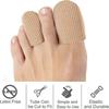 10 Pack Toe Covers Closed Toe Surface Fabric Cover Protectors with Gel Lining (Large + Medium)