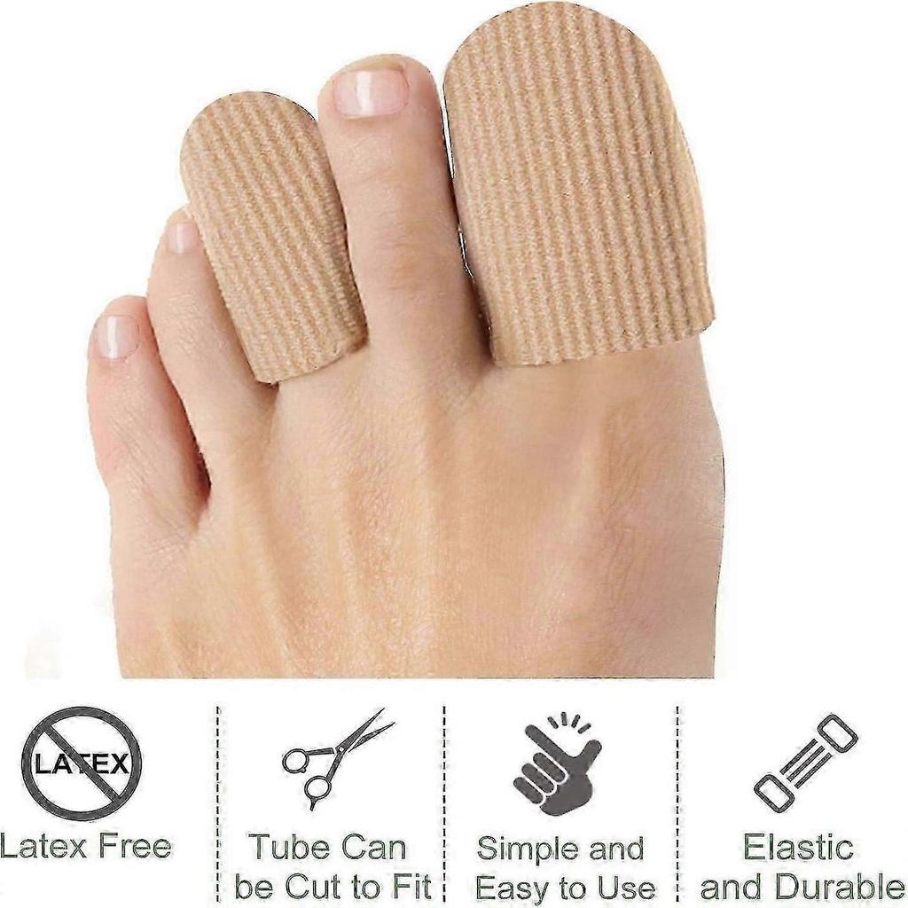 10 Pack Toe Covers Closed Toe Surface Fabric Cover Protectors with Gel Lining (Large + Medium)