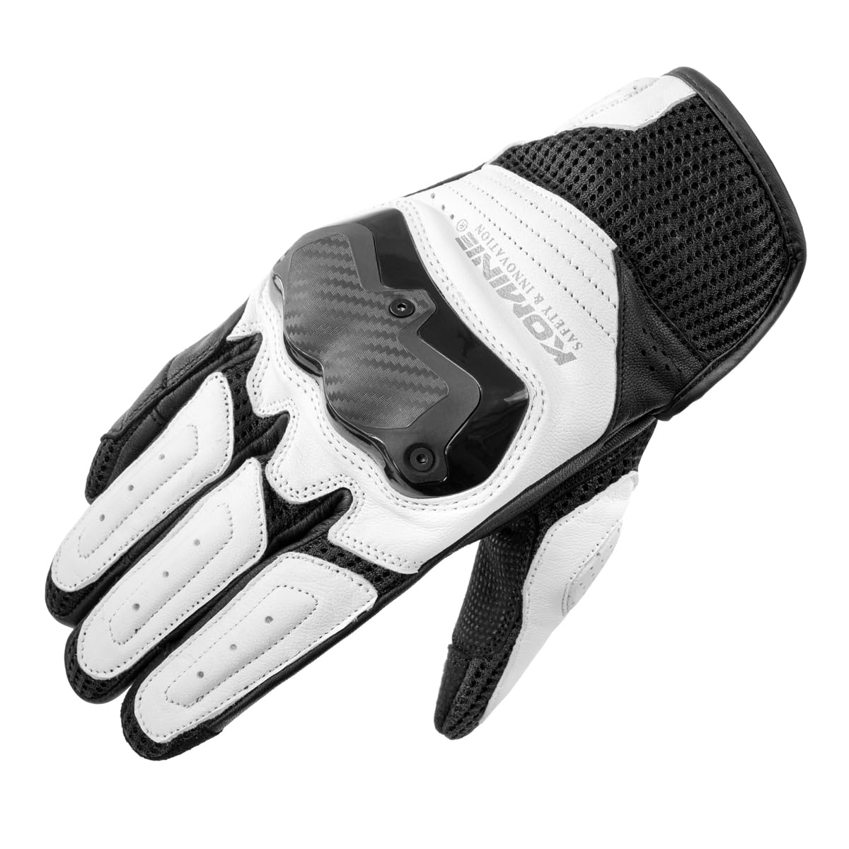 

Komine 2025 Model Motorcycle Shotgun Mesh Large 06-267 GK-267 Gloves, White, білий