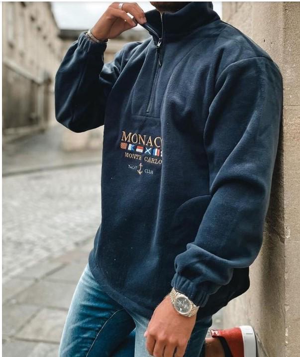 Men's Casual Embroidered Letter Hoodie for Spring, Autumn, and Winter